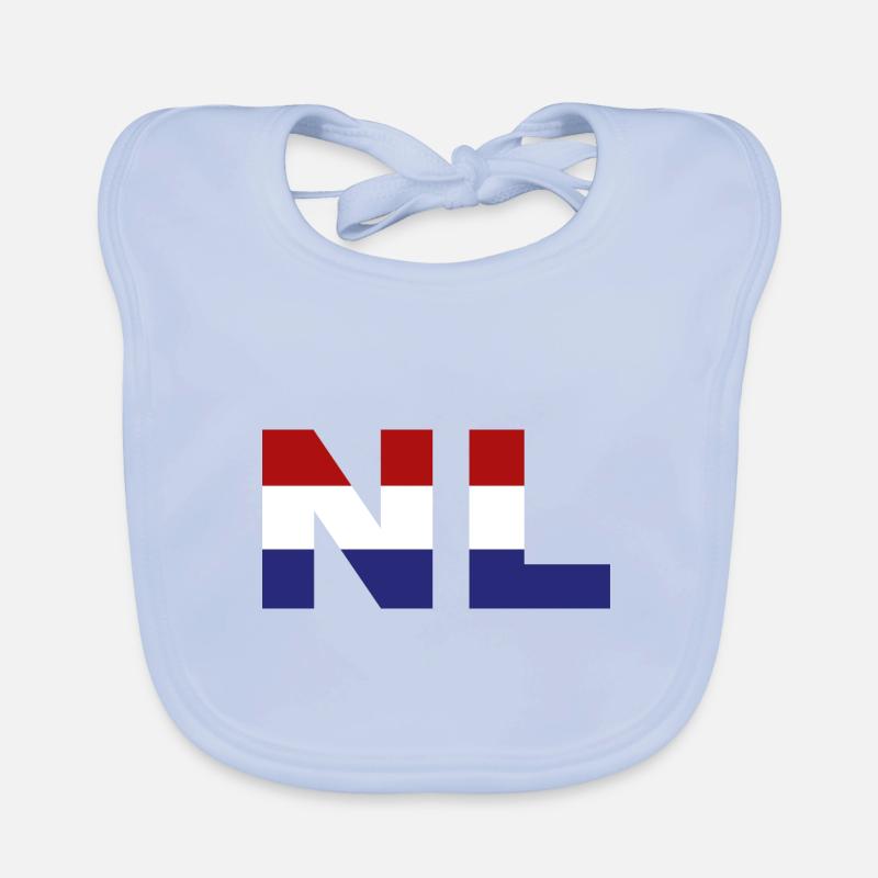 Pays-Bas Drapeau ISO Code NL UE Bavoir bio Bébé