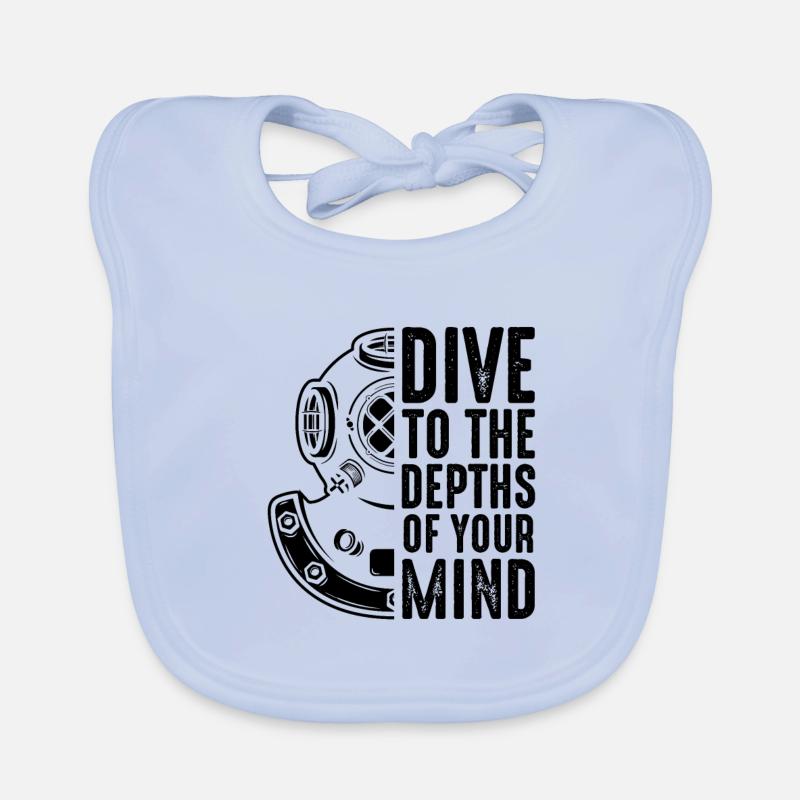 Diving saying Scuba Dive Organic Baby Bibs