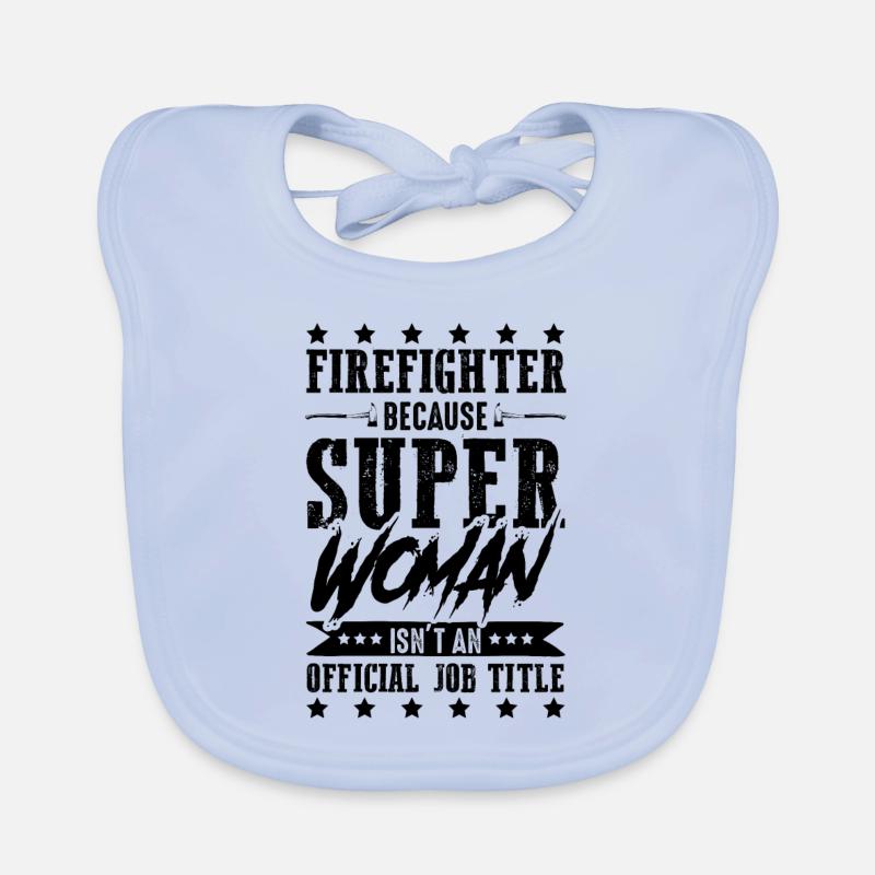 Firefighter's saying fire brigade Organic Baby Bibs