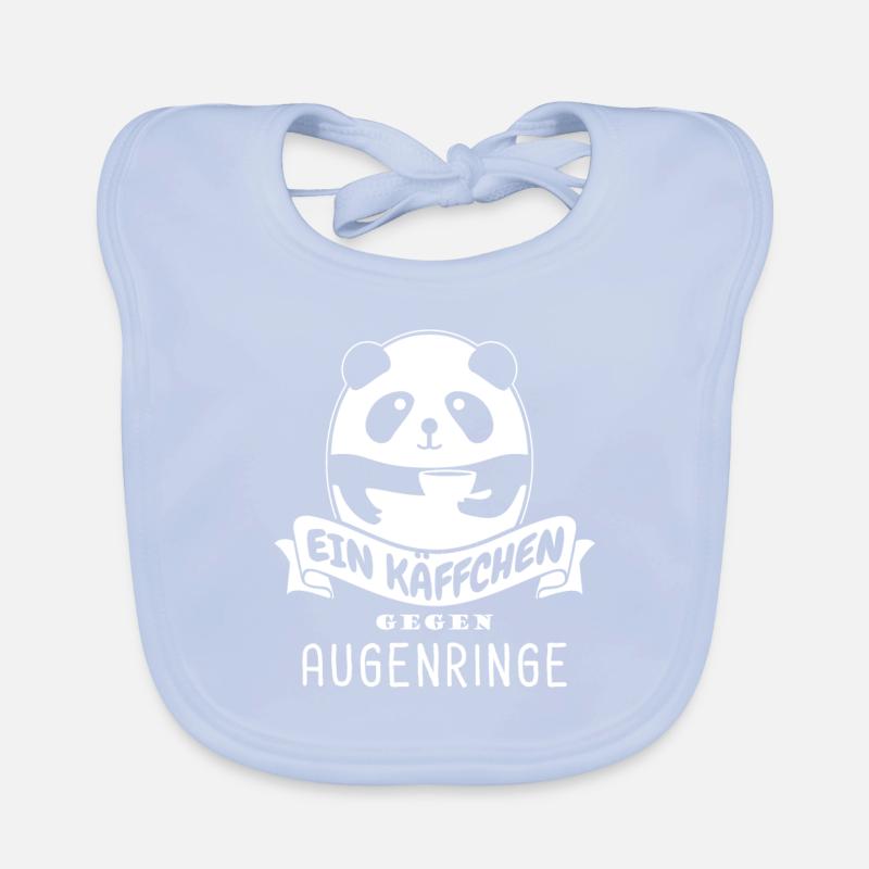 Ein Tässchen gegen Augenringe - Kaffee - Spruch Baby Bio-Lätzchen