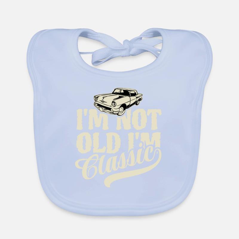 I'm not old I'm classic - Vintage Retro Auto Baby Bio-Lätzchen