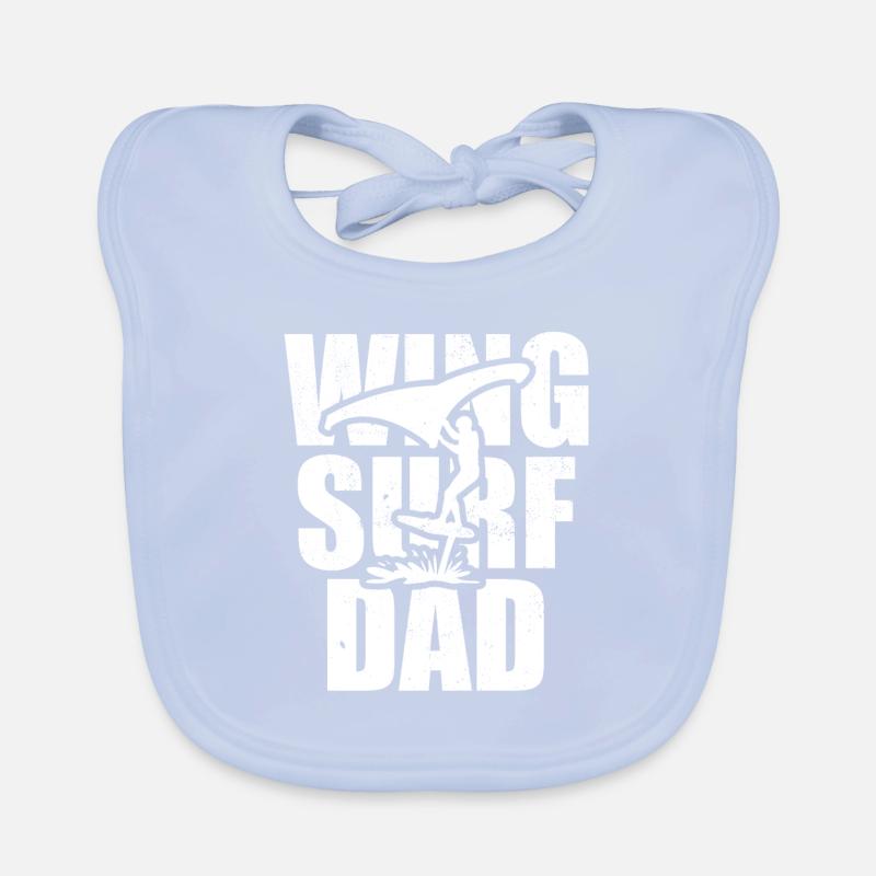 Wing Surf Dad avec planche à foil Bavoir bio Bébé