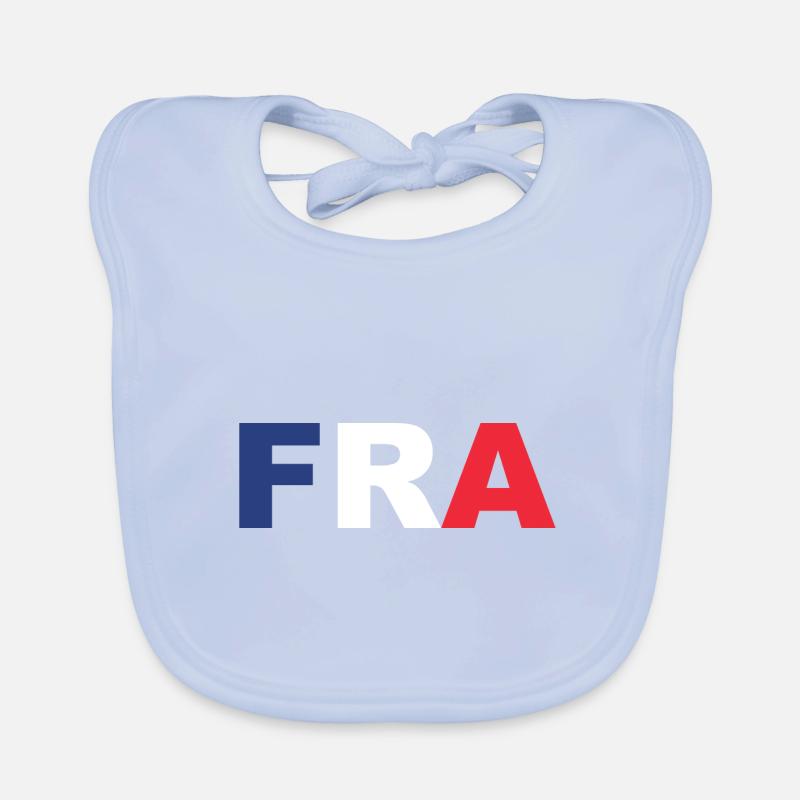 Frankreich Flagge ISO Code FRA EU Baby Bio-Lätzchen