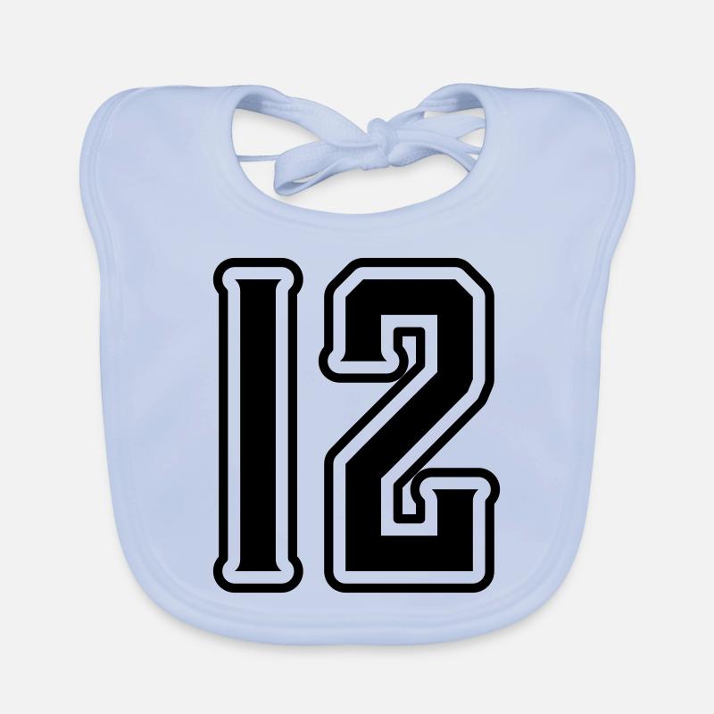 12 Zahl symbol Baby Bio-Lätzchen