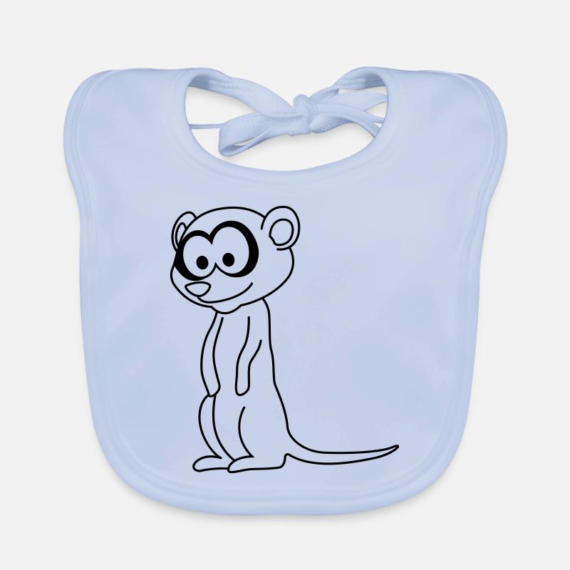 Erdmännchen Comic Tier Baby Bio-Lätzchen