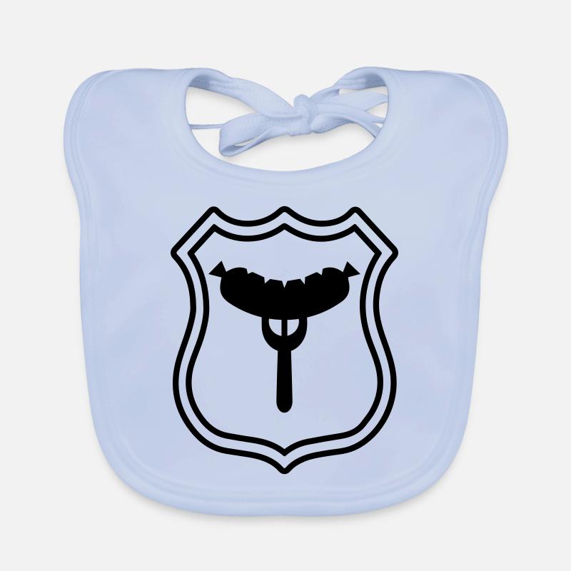 Wurst Gabel Wappen Baby Bio-Lätzchen