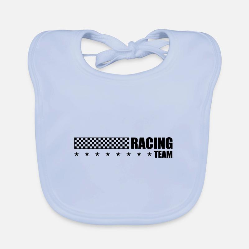 équipe de drapeau de course Bavoir bio Bébé