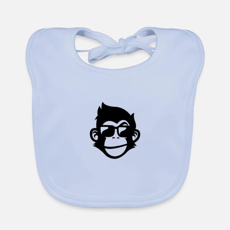 Silly Monkey Silhouette Organic Baby Bibs