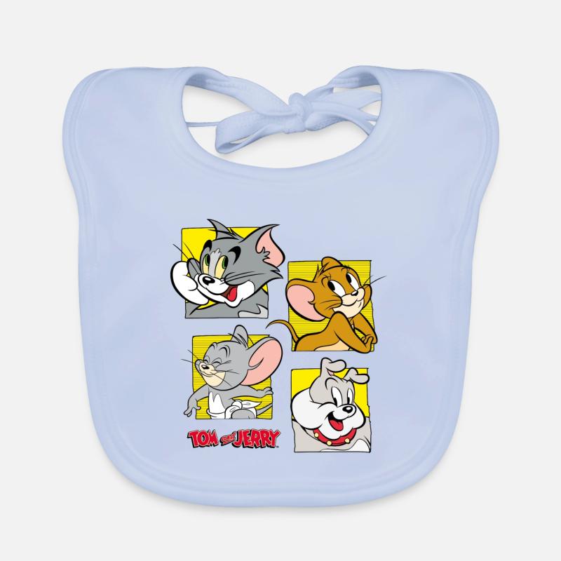 Tom et Jerry Charactères Bavoir bio Bébé