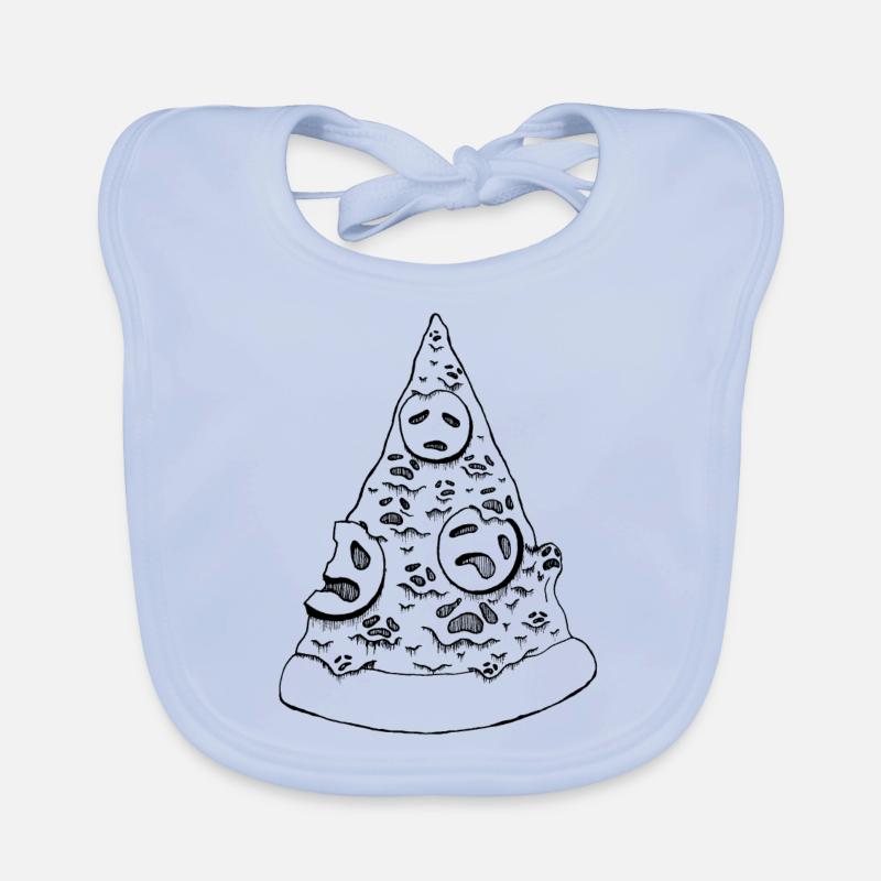 Dead Pizza - Baby Bio-Lätzchen - sky Blue