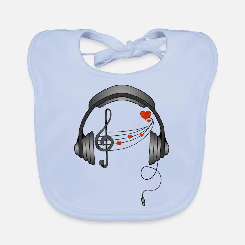 Earphone Organic Baby Bibs