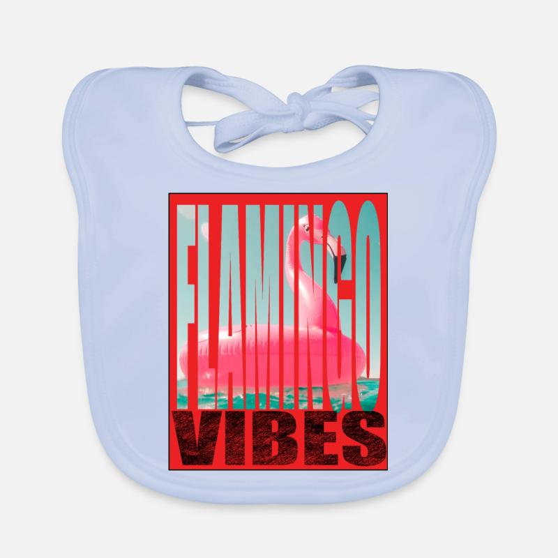 flamingo tshirt design Organic Baby Bibs