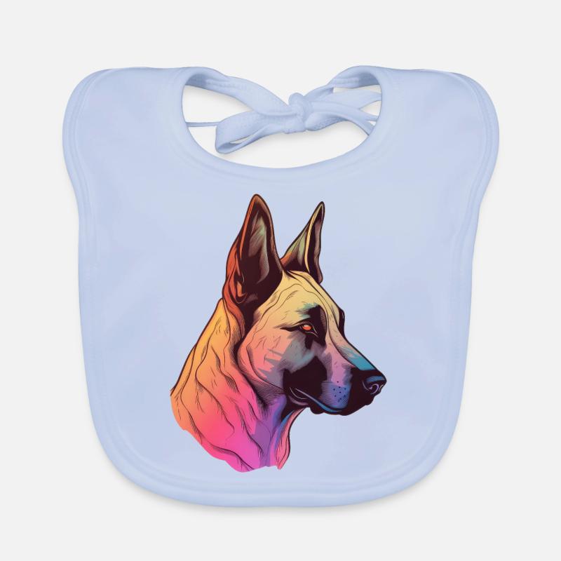 Belgian Malinois - Baby Bio-Lätzchen - sky Blue