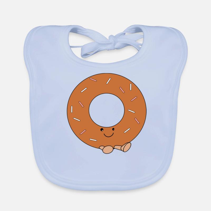 Süßer Comic-Doughnut Baby Bio-Lätzchen