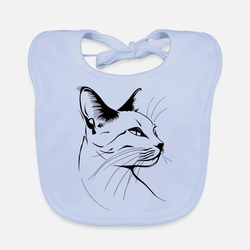 Chat, Motif De Chat, Visage De Chat Bavoir bio Bébé