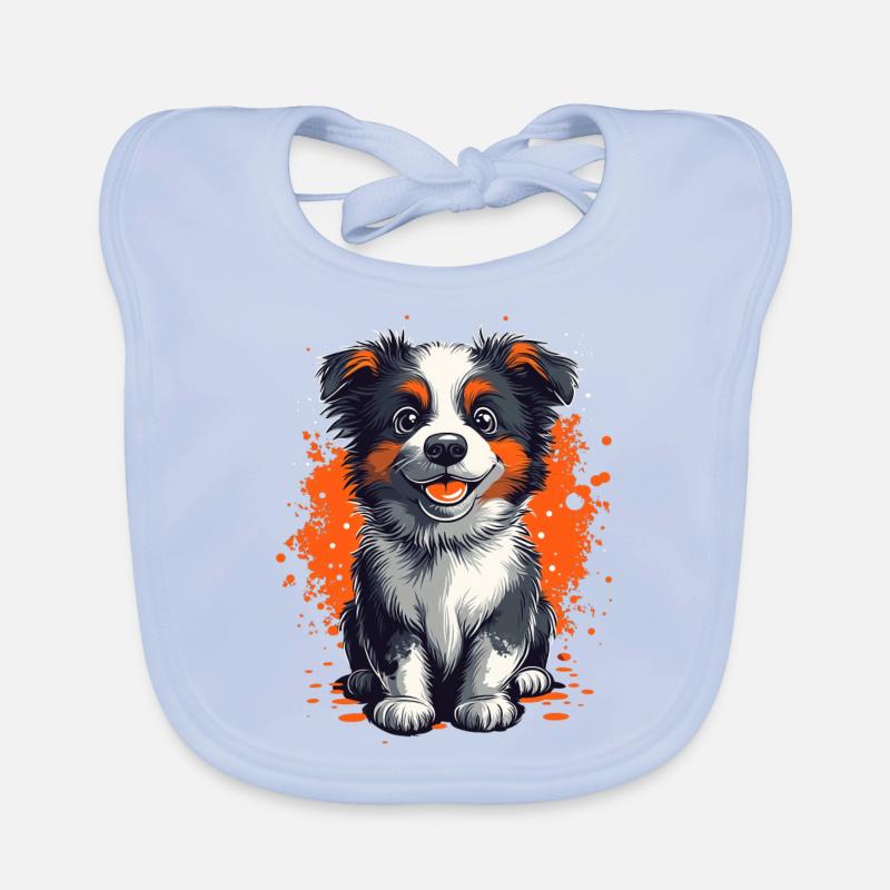 Australian Shepherd Welpe lustiger Hunde Aussie Baby Bio-Lätzchen