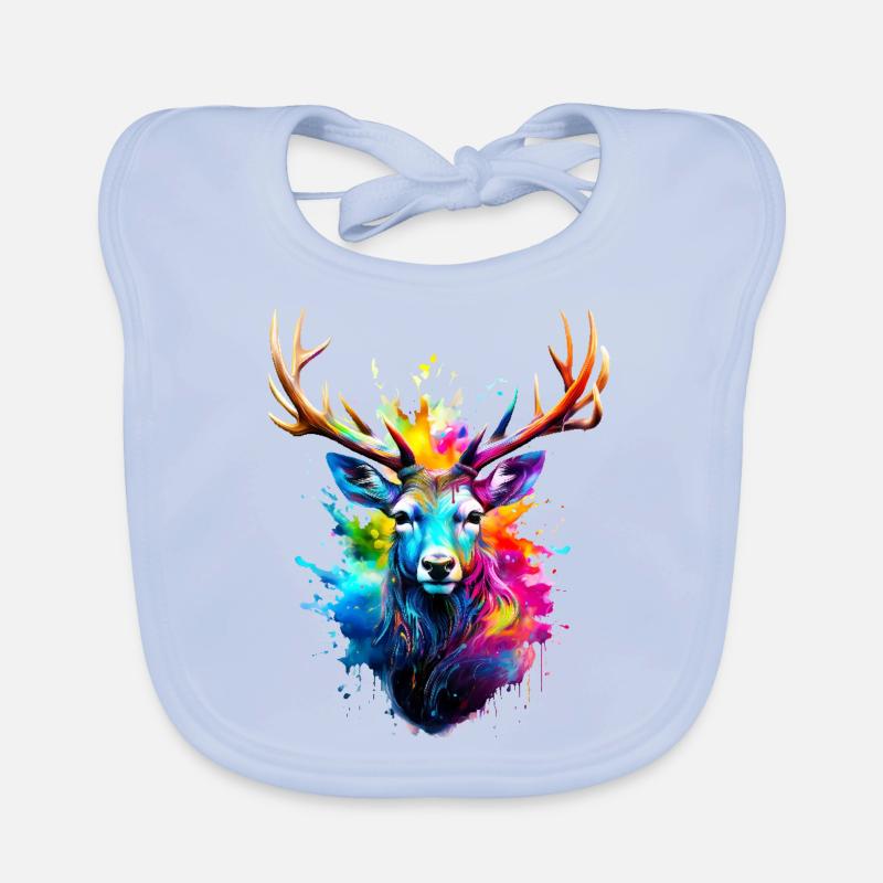 Painted Stag Organic Baby Bibs