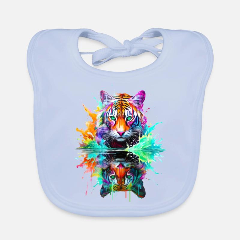 Reflet du tigre peint Bavoir bio Bébé