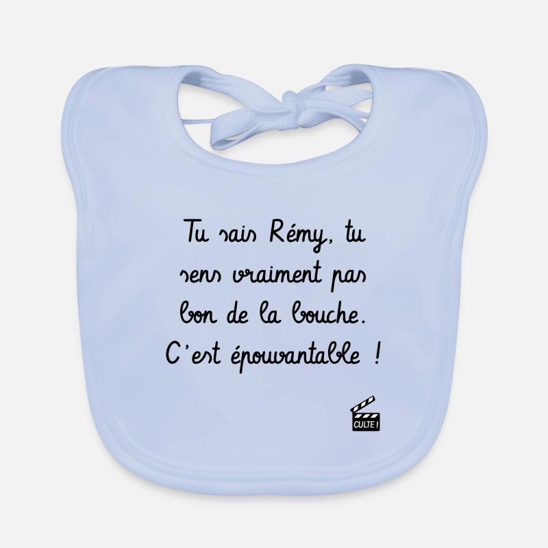 C'est arrivé près de chez vous - Réplique culte - Bavoir bio Bébé - bleu ciel