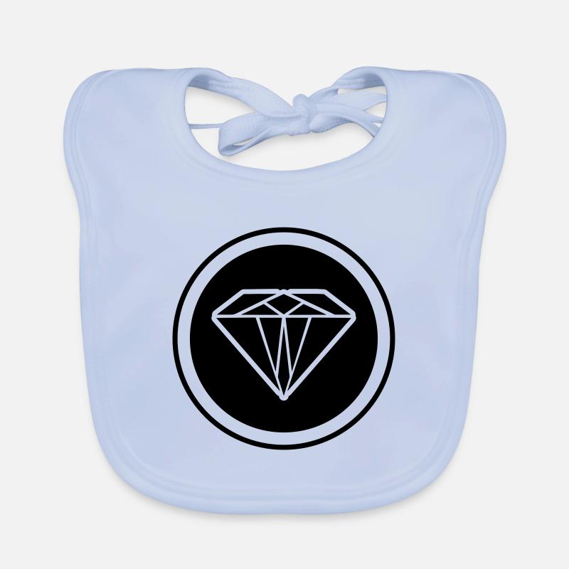 Symbole de diamant Bavoir bio Bébé