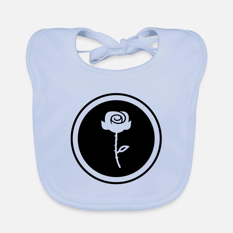 Rose Symbol Organic Baby Bibs