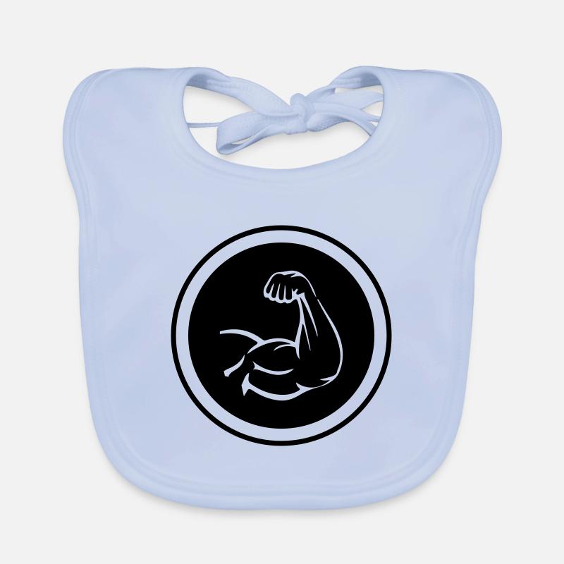 Muscles du bras biceps Bavoir bio Bébé