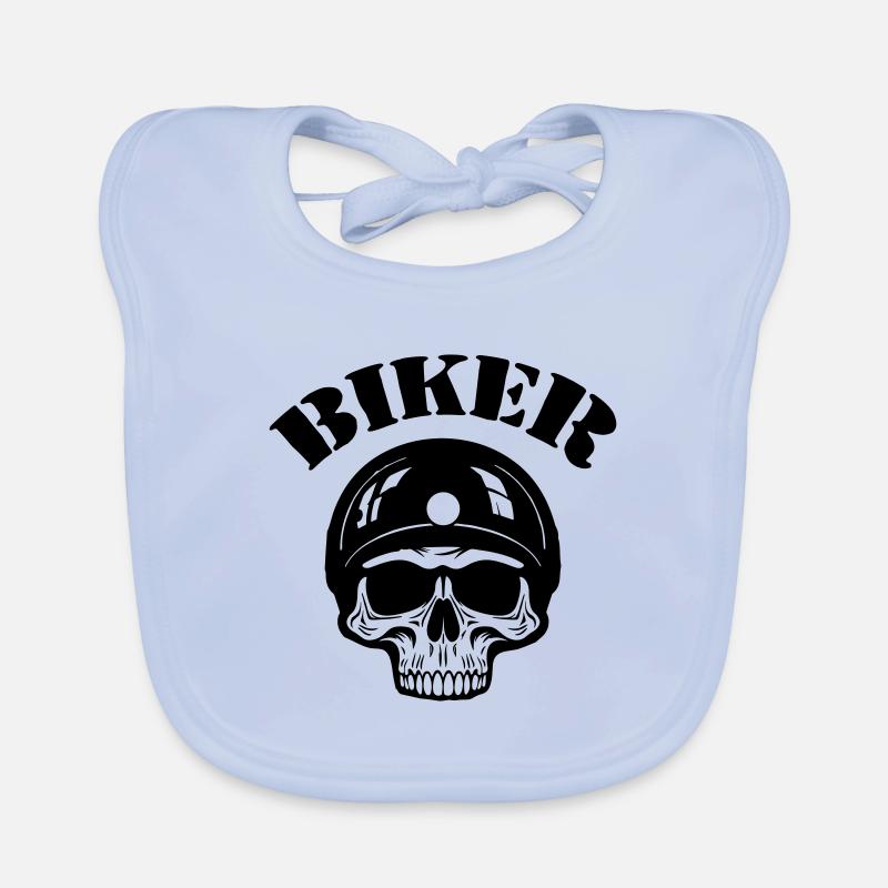 Skeleton Biker Bavoir bio Bébé