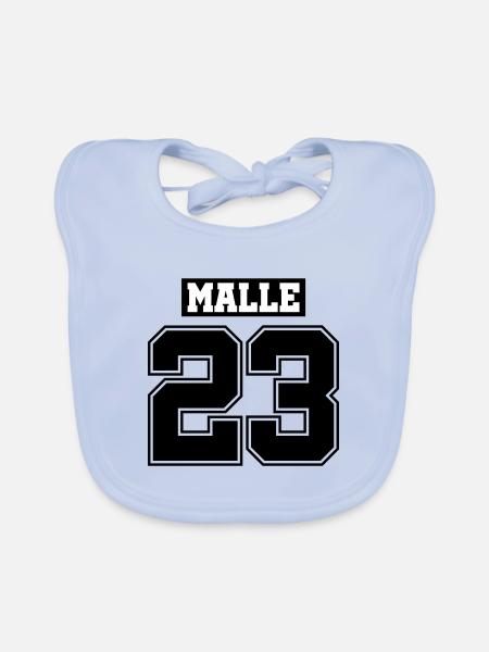 Malle 23 - Baby Bio-Lätzchen - sky Blue - Vorne