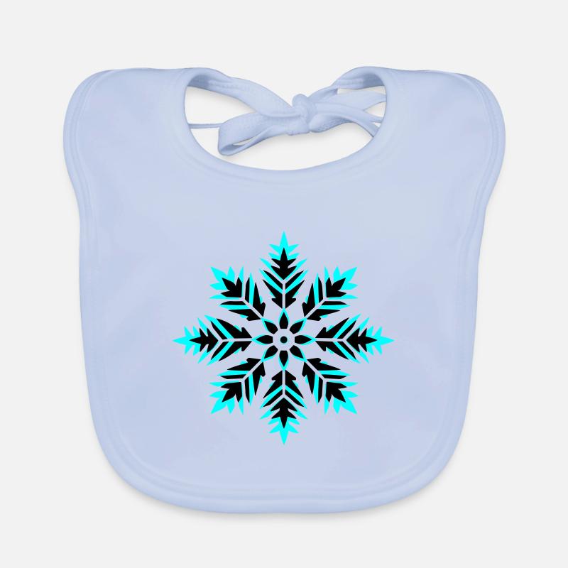 Snowflake Icon Winter Organic Baby Bibs