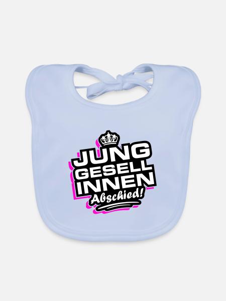 Junggesellinnen Abschied Jga - Baby Bio-Lätzchen - sky Blue - Vorne