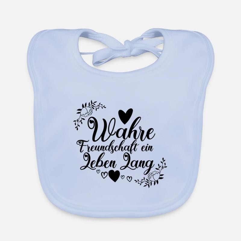 Freundschaft ein leben lang Baby Bio-Lätzchen