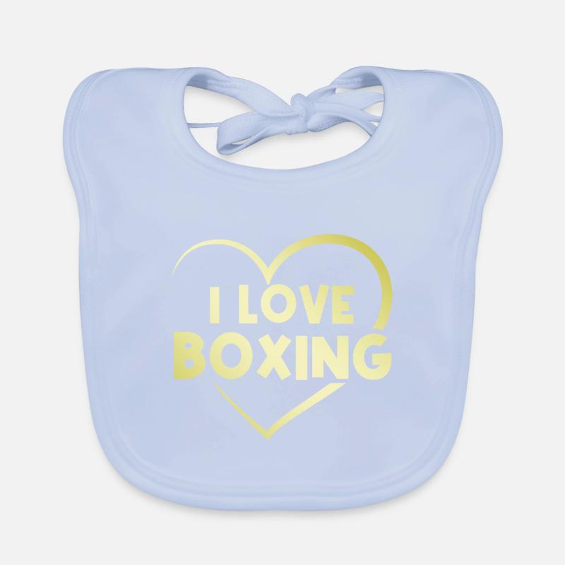 Ich liebe Boxen Baby Bio-Lätzchen