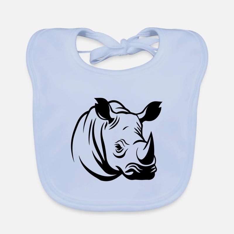 Nashorn Tierschutz Tier Baby Bio-Lätzchen