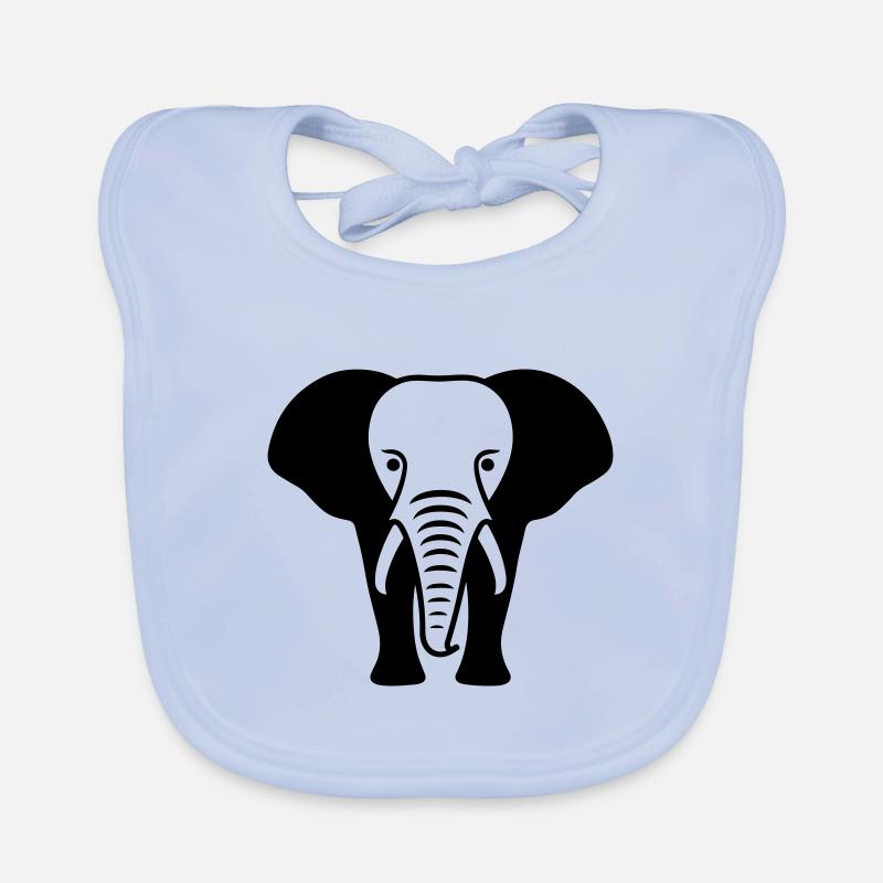 Silhouette d’animal éléphant Bavoir bio Bébé