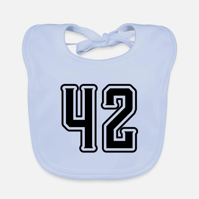 Symbole numérique 42 Bavoir bio Bébé
