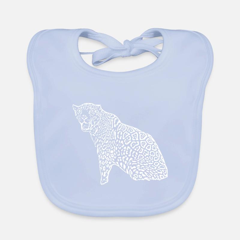 leopard schwarz Baby Bio-Lätzchen