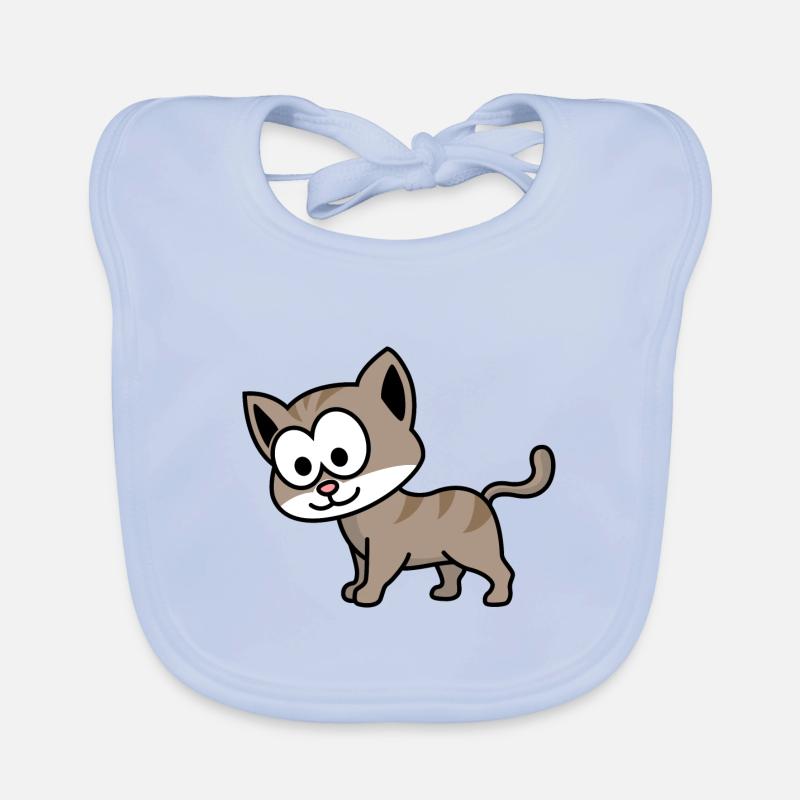 Katze Comic Tier Baby Bio-Lätzchen
