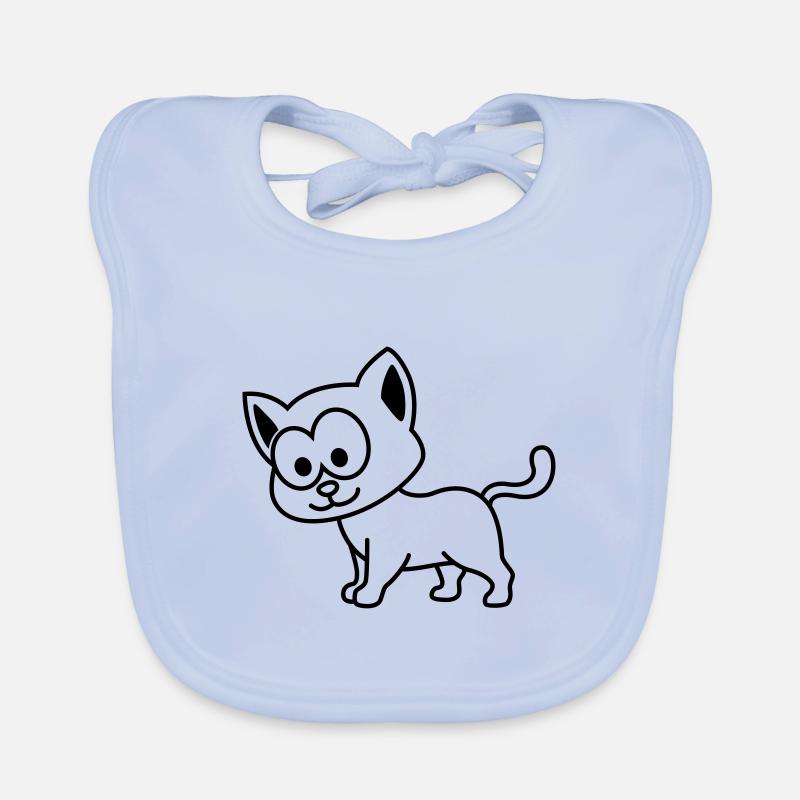 Chat Comic Animal Bavoir bio Bébé
