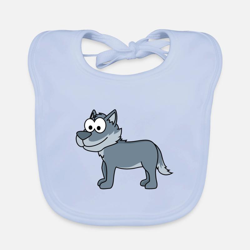 Loup Comic Animal Bavoir bio Bébé