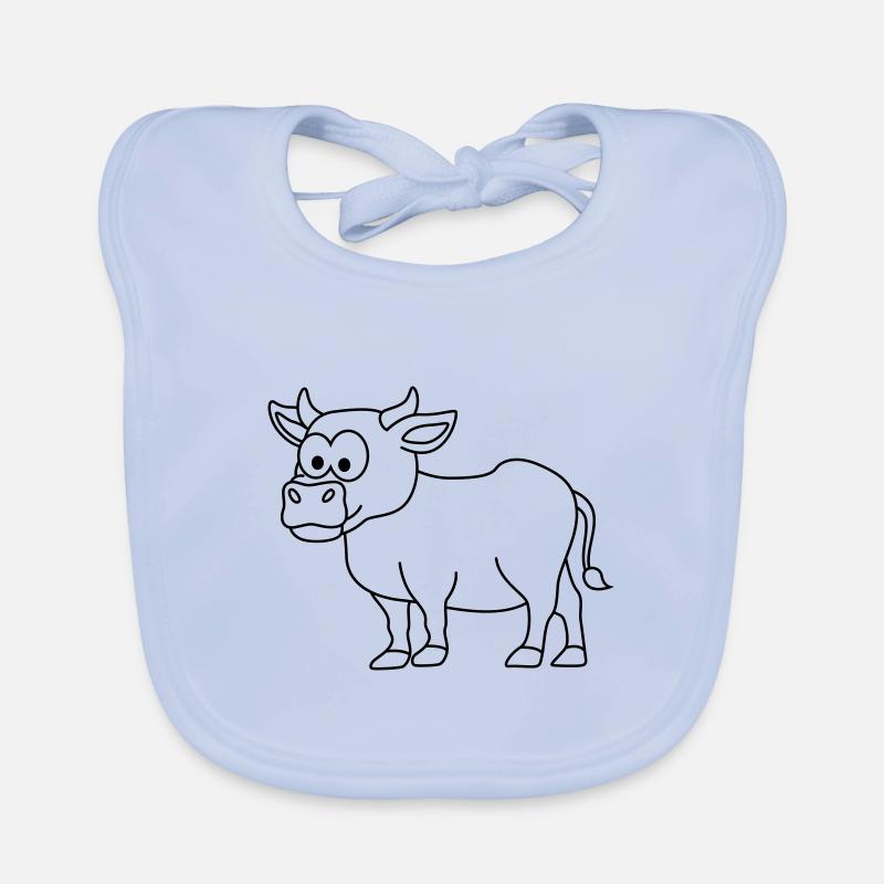 Cow Comic Animal Organic Baby Bibs