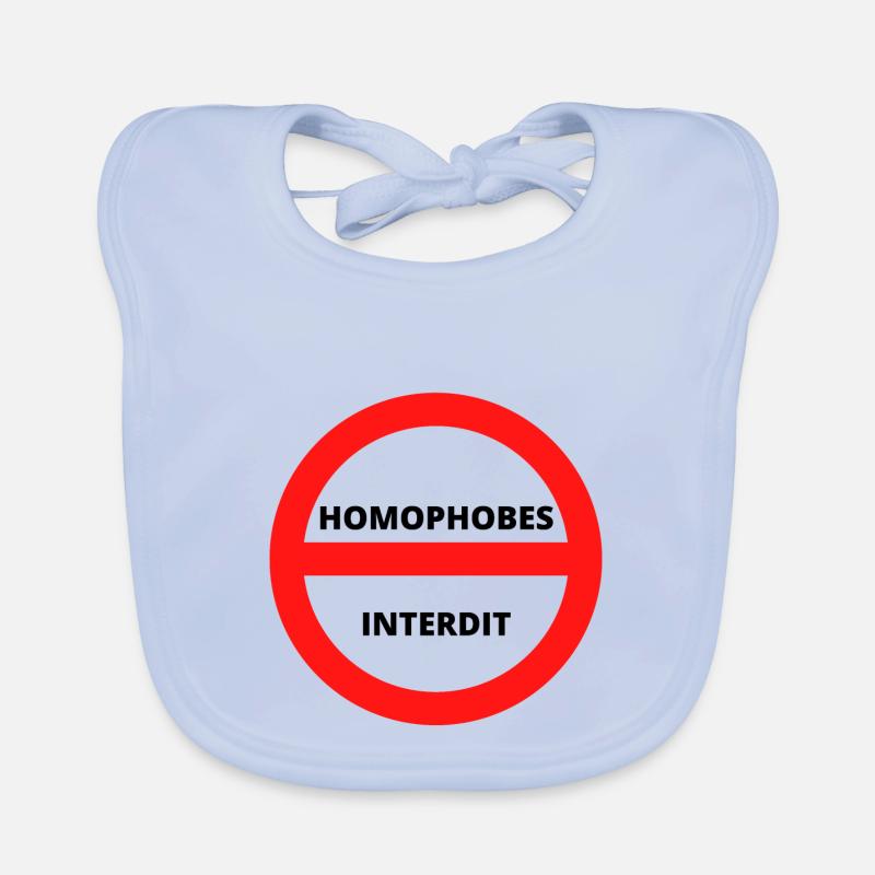 HOMOPHOBES INTERDIT Bavoir bio Bébé