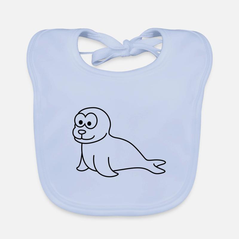 Robbe Tier Comic Baby Bio-Lätzchen