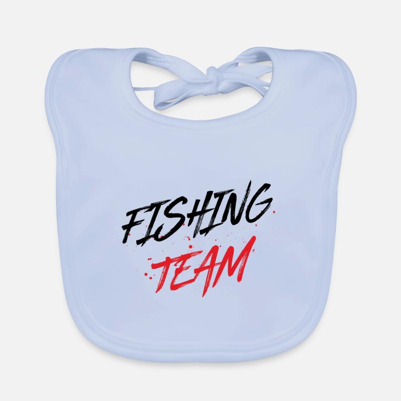 Fishing Team - Baby Bio-Lätzchen - sky Blue