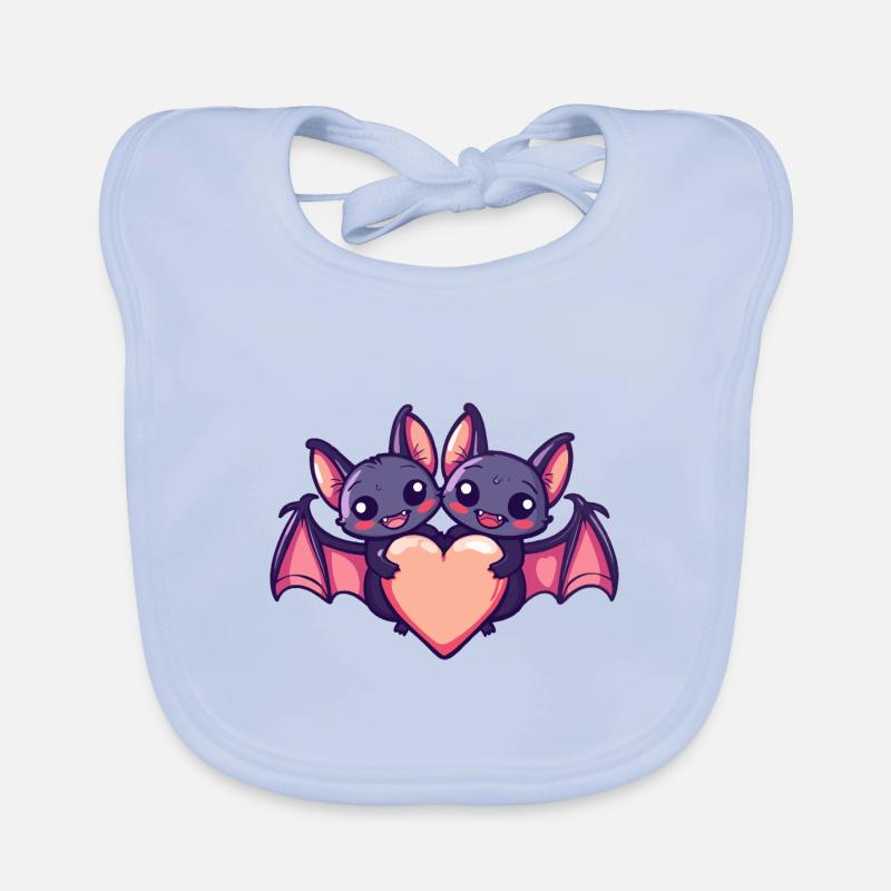 Fledermaus Paar Verliebt Tier Valentinstag Baby Bio-Lätzchen