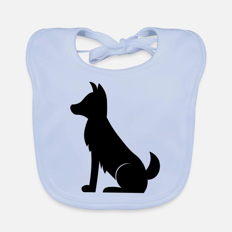 Chien noir simple / chien noir simple Bavoir bio Bébé