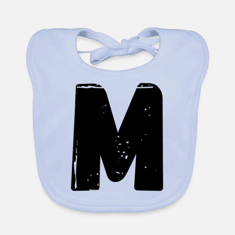 BUCHSTABE M Baby Bio-Lätzchen