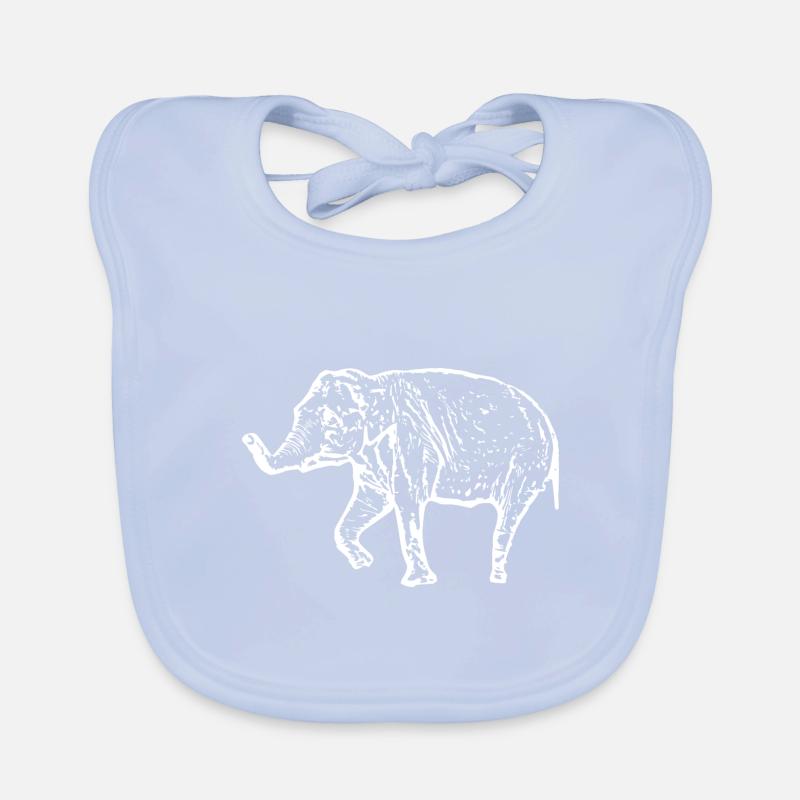 Blanc éléphant Bavoir bio Bébé