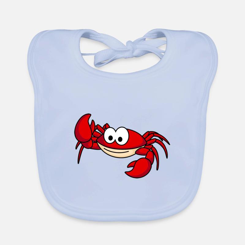 Krabbe Comic Tier Baby Bio-Lätzchen