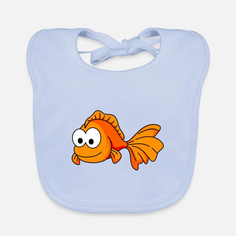 Goldfisch Comic Tier Baby Bio-Lätzchen