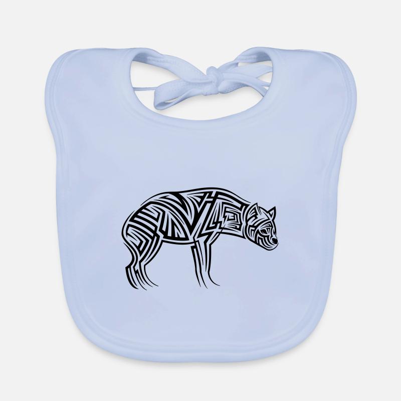 Hyäne Tribal Tattoo Baby Bio-Lätzchen